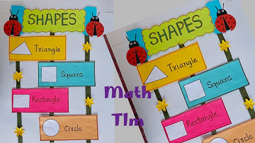 Shapes Math project |Math Tlm  Easy | #Mathtlm Math Shapes Chart| Tlm for primary students |