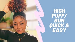 High Puff/Bun: Quick &amp; Easy Requested Tutorial