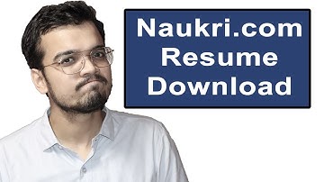 How to download a resume from naukri.com database?