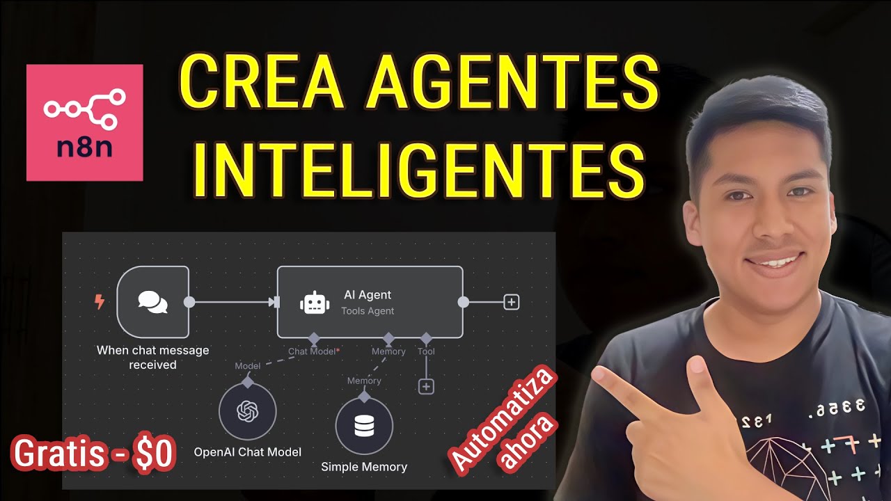 🤖 Crea agentes inteligentes GRATIS con n8n ⚙️ | Automatiza TODO (local ...