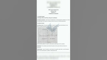Class 9th|Maths Chapter 3 Coordinate Geometry|NCERT |Notes| #studywithme