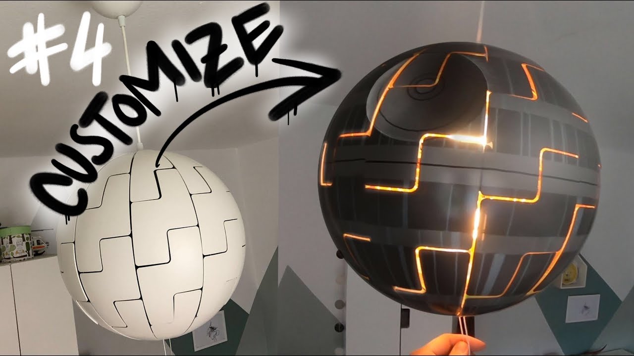 Custom Ikea Death Star Lamp Ps 14 4 Graffcember Youtube