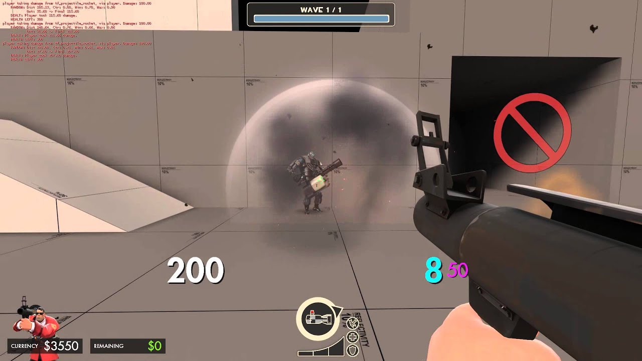 Heavy bot with 99.9% resistance takes no damage