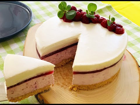 FRAMBUAZLI CHEESECAKE YUMURTASIZ VE FIRINSIZ❗No-Bake Raspberry Cheesecake/Egless-Subtitle All Lang.