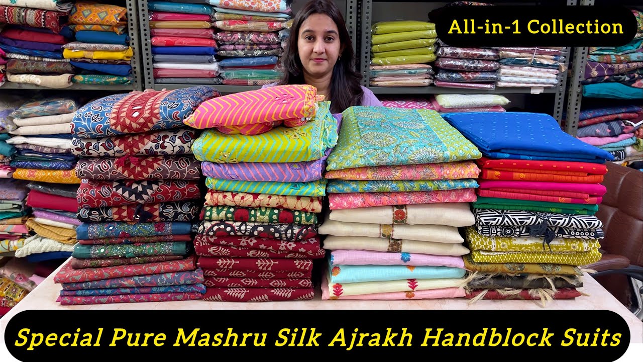 Pure Mashru silk ajrakh suits🌹Handblock Kota doria🌹South cotton🌹Maheshwari silk🌹Jaipuri cotton🌹