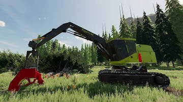 FS22 Forestry cutting BIG TIMBER with Tigercat L855E and LS855E