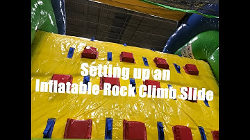Setting Up an Inflatable Rock Climb Slide | Inflatable Obstacle Course