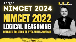 NIMCET 2022 Logical Reasoning Solution with Short tricks | RBC Day 3| For NIMCET 2024 Students screenshot 2