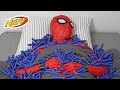 Spider Man 5,000 Nerf Gun Bullets Bed (spider-man live action in real life)