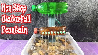 How to make Mini Waterfall Fountain easy at home using plastic bottle // Water Fountain Craft Idea