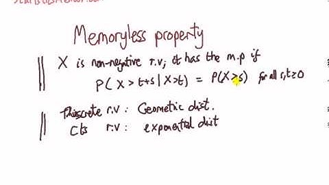 Memoryless property | part 1 | introduction