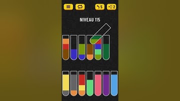Water sort color puzzle game level 115 solution