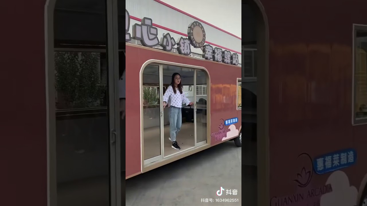 Electric  Food Cart Trailer   Customized Food Trucks Enclosed Concession Catering Kitchen