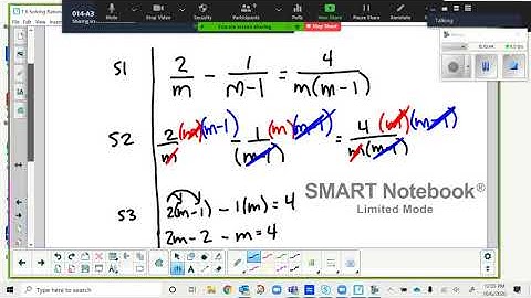 CA 1 6 Solving Rational Equations   day 1 VIDEO