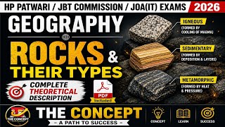 Rocks &amp; Their Types | Complete Theoretical Explanation | Geography for HP Patwari Exams 2026