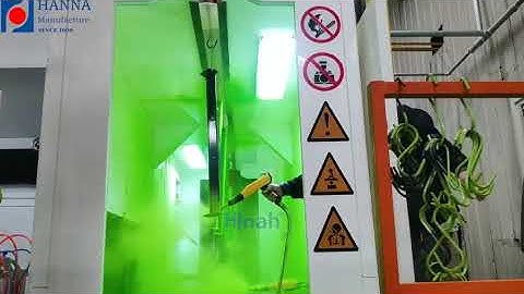 HANNA automatic Powder Coating Spraying Booth System with  Dynamic Contour Detection Animation