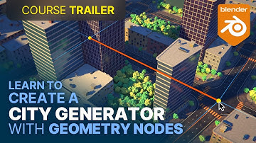 Learn to create a procedural city with Blender and Geometry Nodes | BCITY | Course Trailer