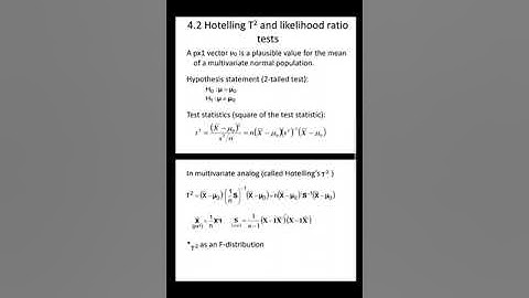 STA680 :T-square hotelling and likelihood ratio test