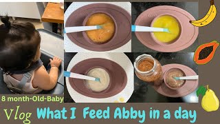 What I Feed ABBY in a Day (vlog) 7 month Old baby food