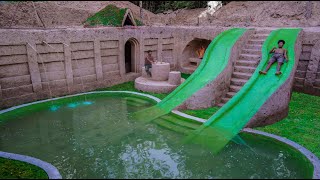 101 Days Building Modern Underground Hut With Water Slide To Swimming Pool