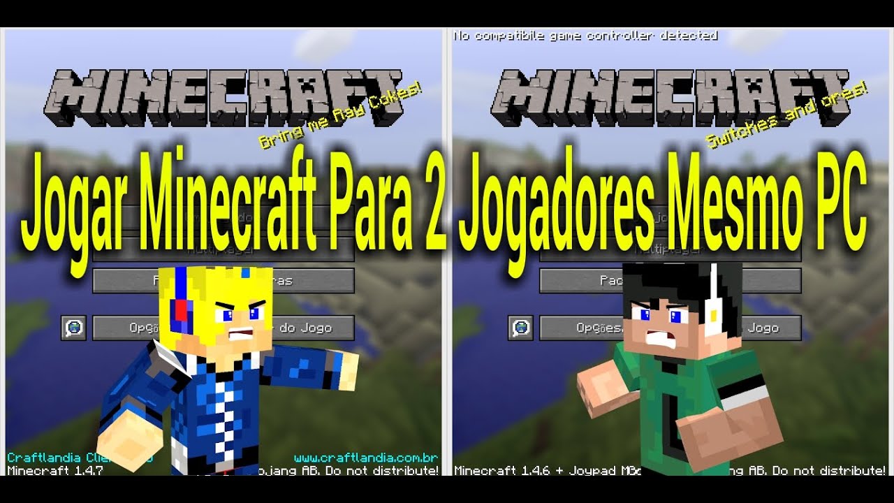 Como Jogar Minecraft Para 2 Jogadores No Mesmo PC Ft. LucasGamerHD 