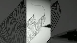 Letter 'B' initial art 🌿 #lineart #drawing #art #shorts #initial #letterart