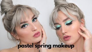 spring make up |  GRWM + bright pastel