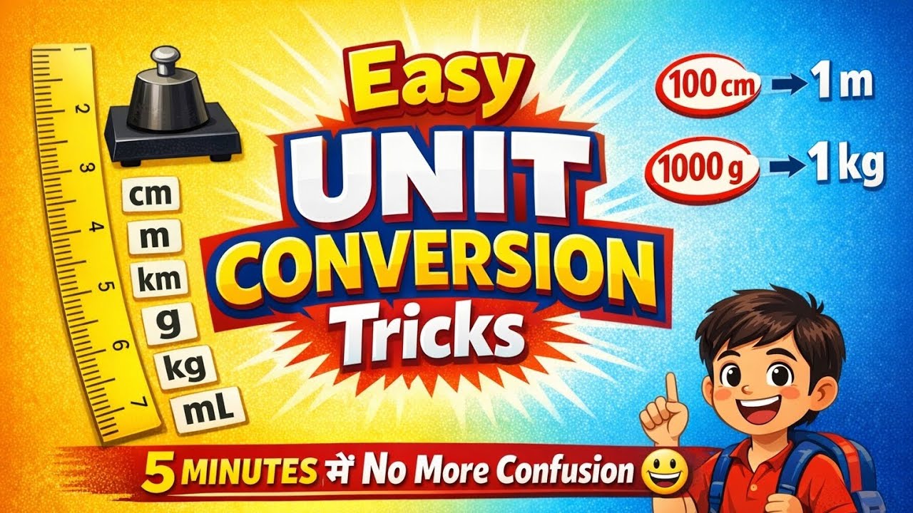 Unit Conversion Easy Method | परीक्षा आणि बेसिक दोन्हीसाठी महत्त्वाचे ...