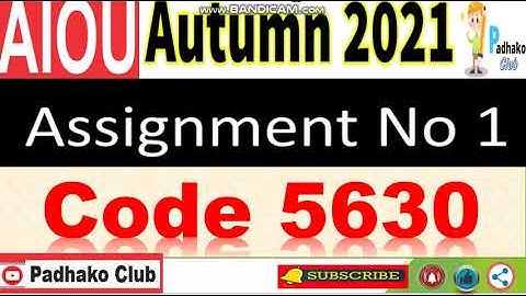 ⏩ AIOU Code 5630 Solved Assignment No.1 Autumn 2021 || Level: MSC Mass Communication