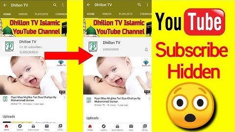 YouTube Subscribe Hidden Settings / Subscribe Hide Kaise kary in Urdu & Hindi 2020