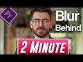 How to get blurry background in premiere pro cc fast tutorial