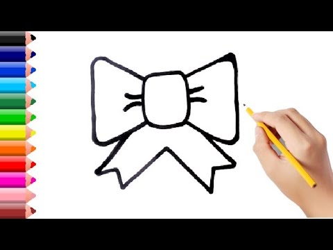 Fiyonk Kurdele Nasıl Çizilir? 🎀 En Kolay Fiyonk Çizimi - How to draw a ...