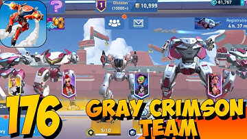 Mech Arena - Gameplay Walkthrough Part 176 - GRAY CRIMSON TEAM🔥OMG!(iOS,Android)