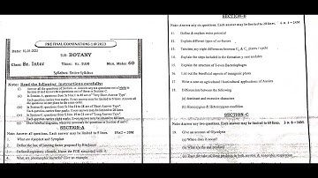 Ap Inter second year Botany  💯 paper 2023 | Ap inter 2nd year Botany 💯 💯🥳 Guess paper 2023💯🥳💯🥳 💯🥳