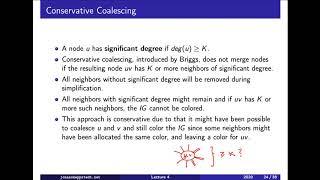 F04 / 6: Conservative and iterated coalescing (level 4)