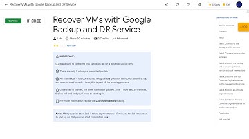 Qwiklabs | Recover VMs with Google Backup and DR Service