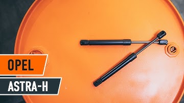 How to change gas struts / tailgate struts on OPEL ASTRA H Saloon [TUTORIAL AUTODOC]