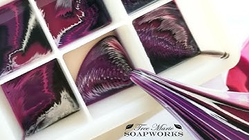 Night Violet Cosmic Wave Cold Process Soap Technique (Technique Video #15)