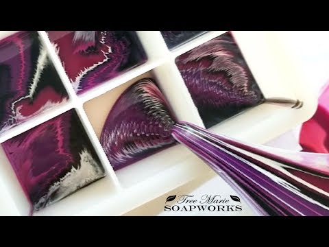 Night Violet Cosmic Wave Cold Process Soap Technique (Technique Video #15)