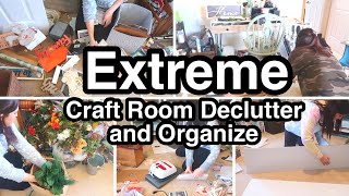 Extreme Craft Room Declutter and Organize | Craft Room Clean With Me