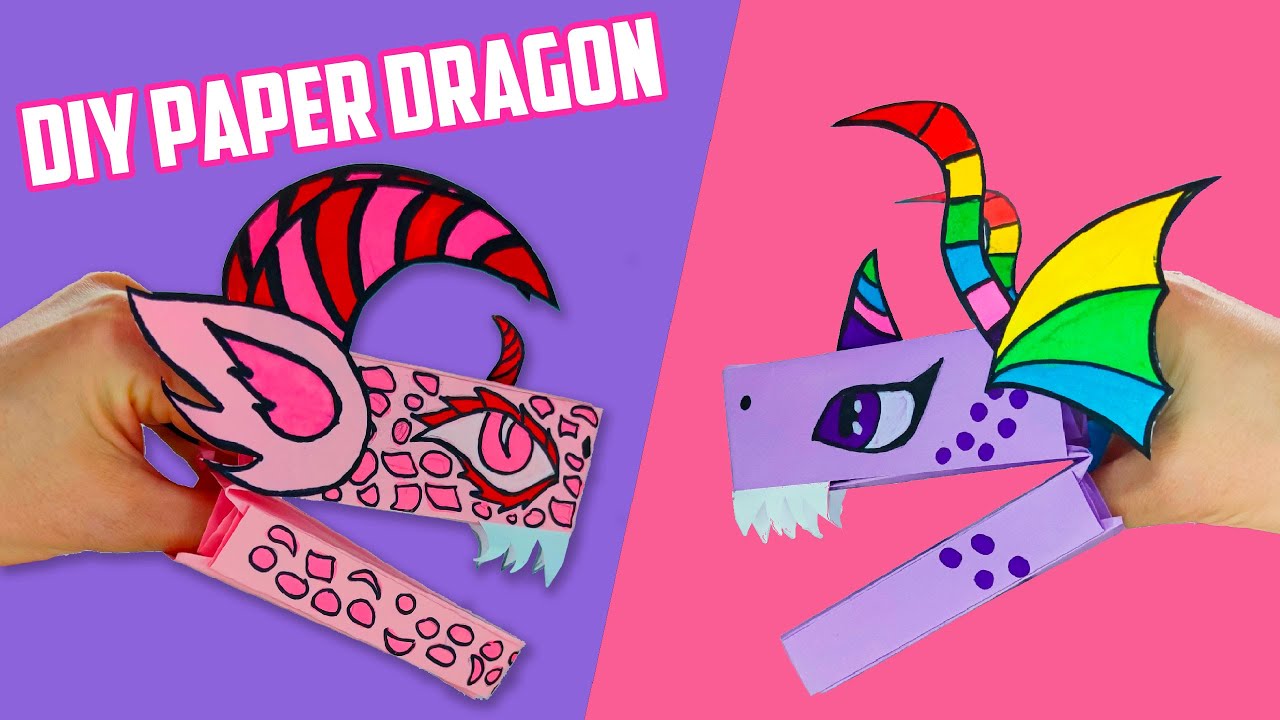 Diy Paper Puppet Dragon Making A Tik Tok Dragon Youtube