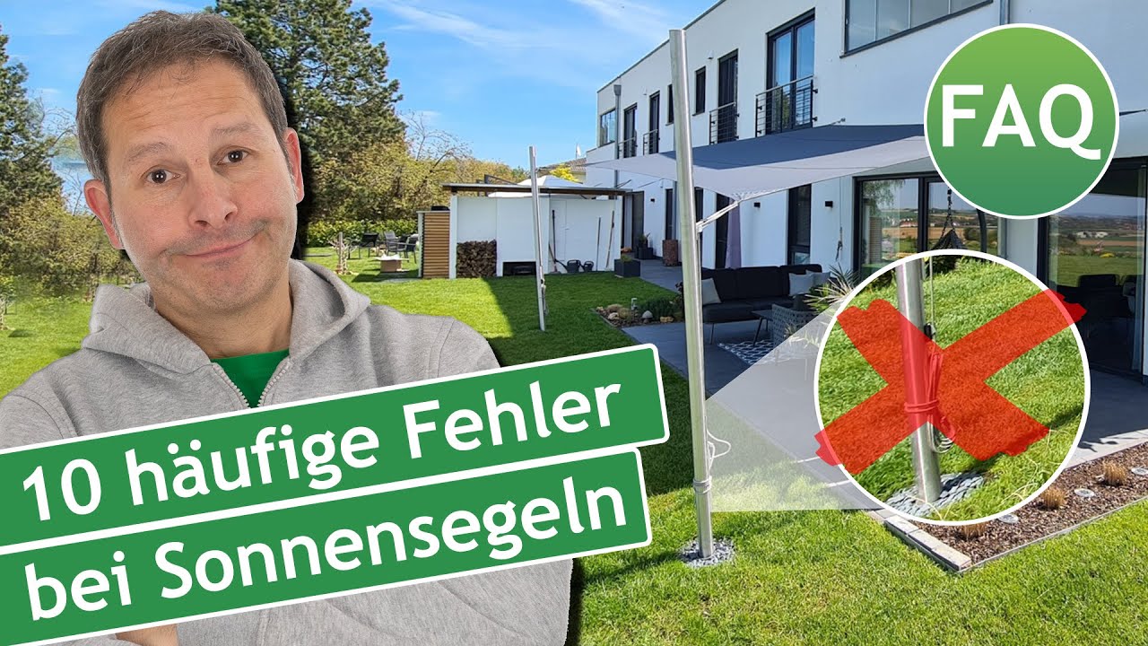 10 gravierende Fehler beim Kauf & bei der Befestigung von Sonnensegeln | FAQ ☀️ Pina