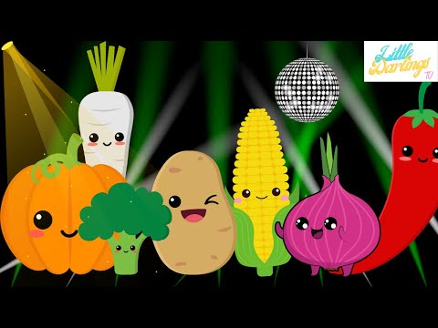 Little Darlings Tv - Funky Veggie's Dance Party! - Fun Video With Music!