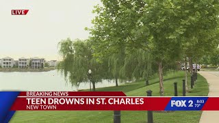 Teen drowns in New Town St. Charles lake