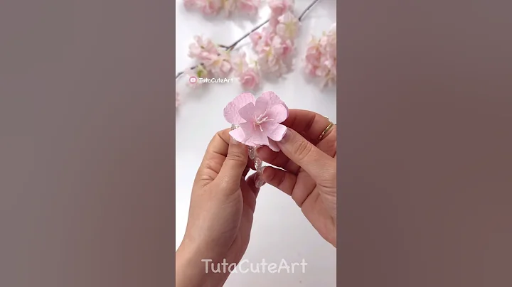 DIY cherry blossom flower 🌸