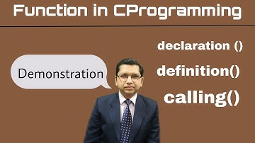 Demonstration of a User Defined  Function | Function in C(Part 2) | By Professor Pankaj Gupta | BIIT