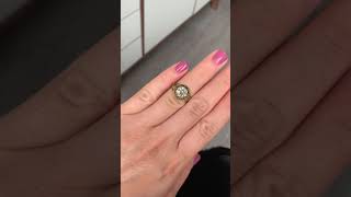 Antique Victorian 18K Yellow Gold Diamond Engagement Ring