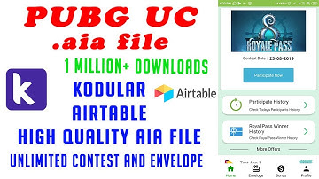 ( 2020 ) Free PUBG UC App aia file | High Quality Dynamic aia file 1 M+ Downloads Kodular aia file