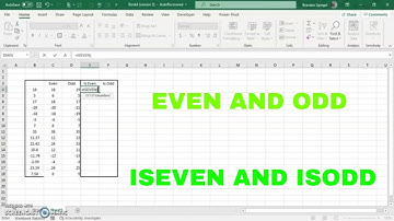 How to Use the EVEN and ODD Function and the ISEVEN and ISODD functions in Microsoft Excel #Tutorial