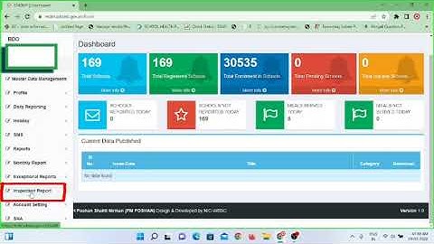 How to find How many inspection done during the month at mdm wbsed gov in portal